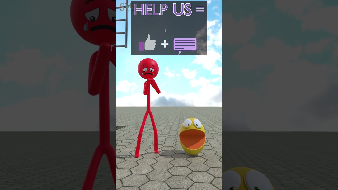 HELP Pacman and Stickman to Save their Best Friend 🙏😂 #friendship #pacman #stickman