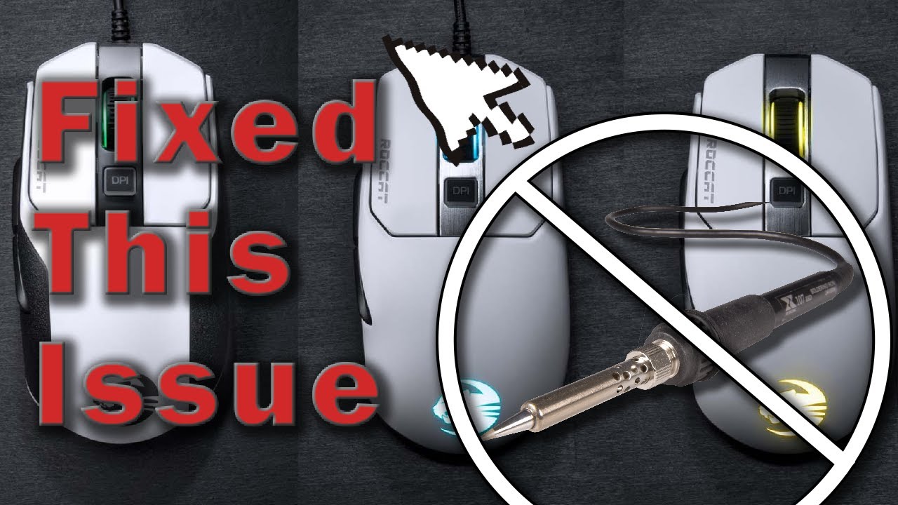 How to fix the mouse SCROLL WHEEL GLiTcH [ROCCAT KAIN 100/120/200] !NO SOLDERING! NO EXTRA PARTS