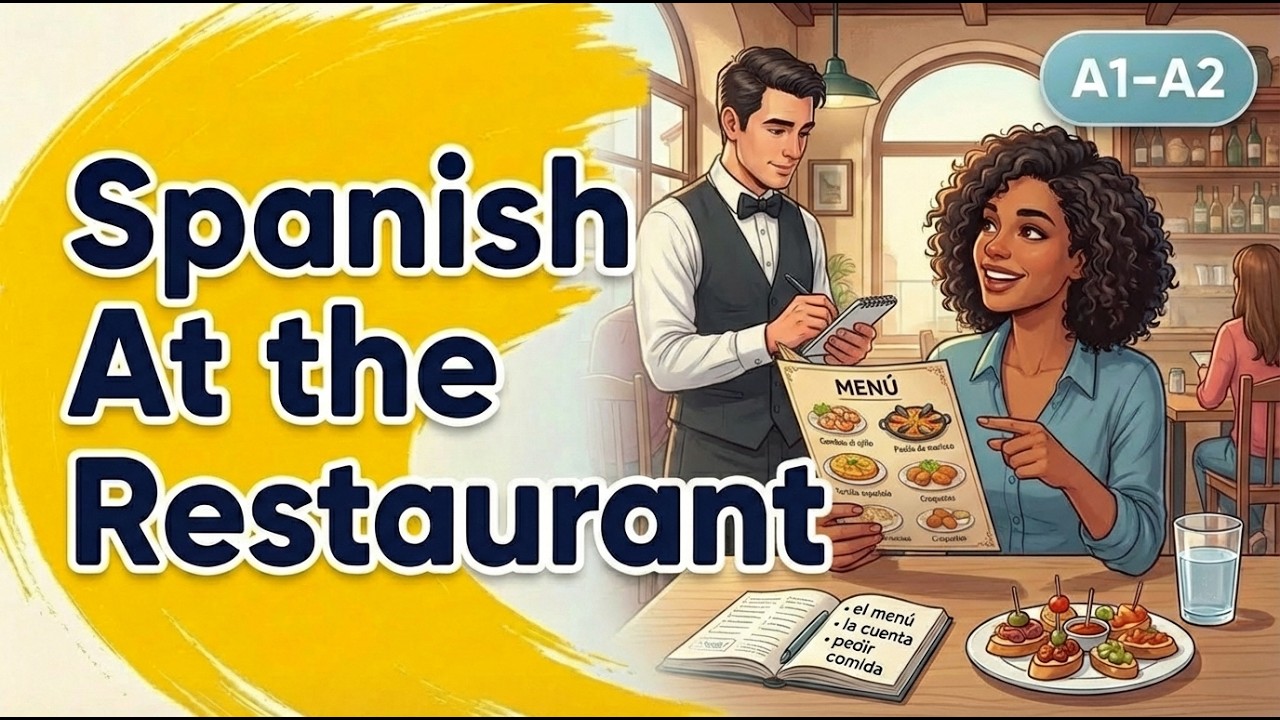 🎥 Learn Spanish At the Restaurant | Beginners - Spanish A1-A2