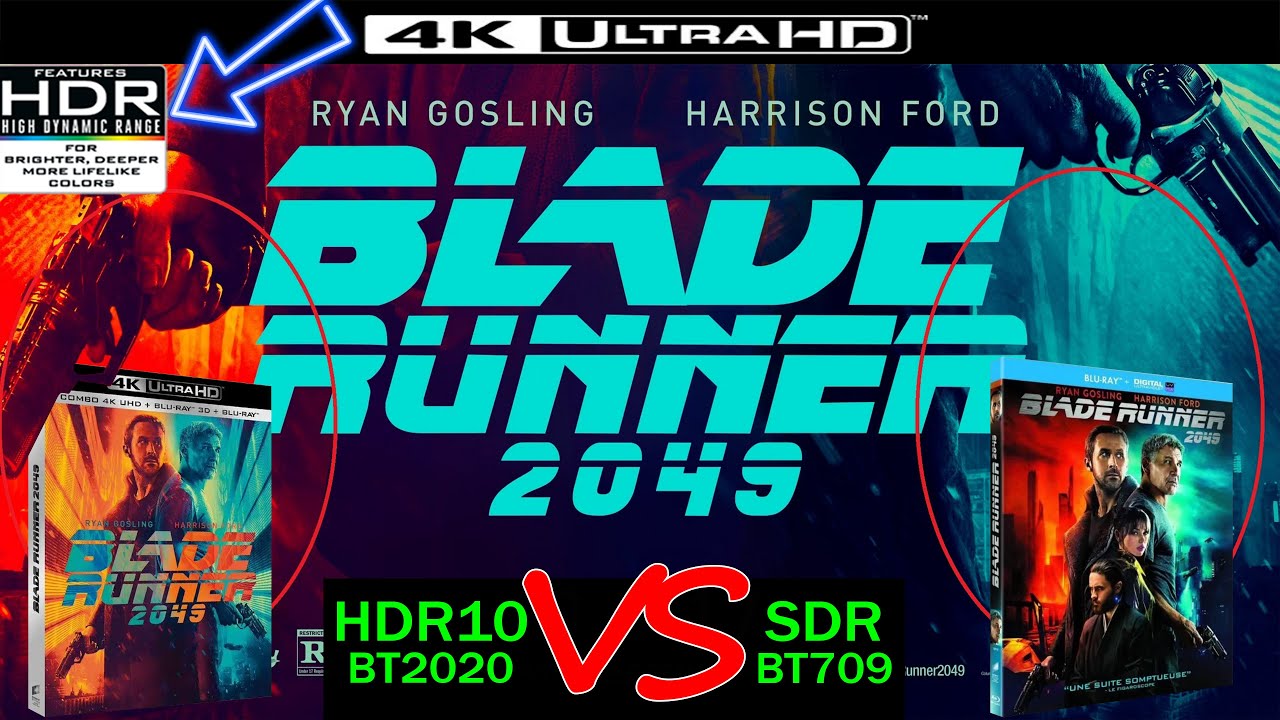 Blade Runner 2049 2017 4K UHD HDR vs 1080p BluRay SDR 100nits #TRUE_DIFFERENCE #WATCH_IN_HDR
