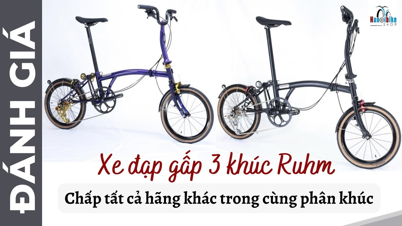 Xe đạp gấp 3 khúc RUHM mẫu xe chấp tất cả các hãng xe khác cùng phân khúc