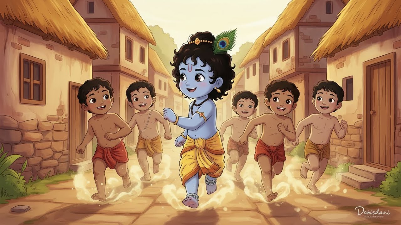 “वृंदावन की एक सुबह — माखन, मुस्कान और बाल कृष्ण की शरारतें”|krishan katha