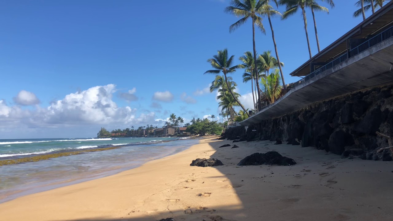 The beach in front of Maui Sands