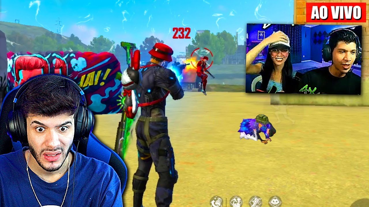 X1 CONTRA UM CASAL STREAMER AO VIVO NO FREE FIRE!!