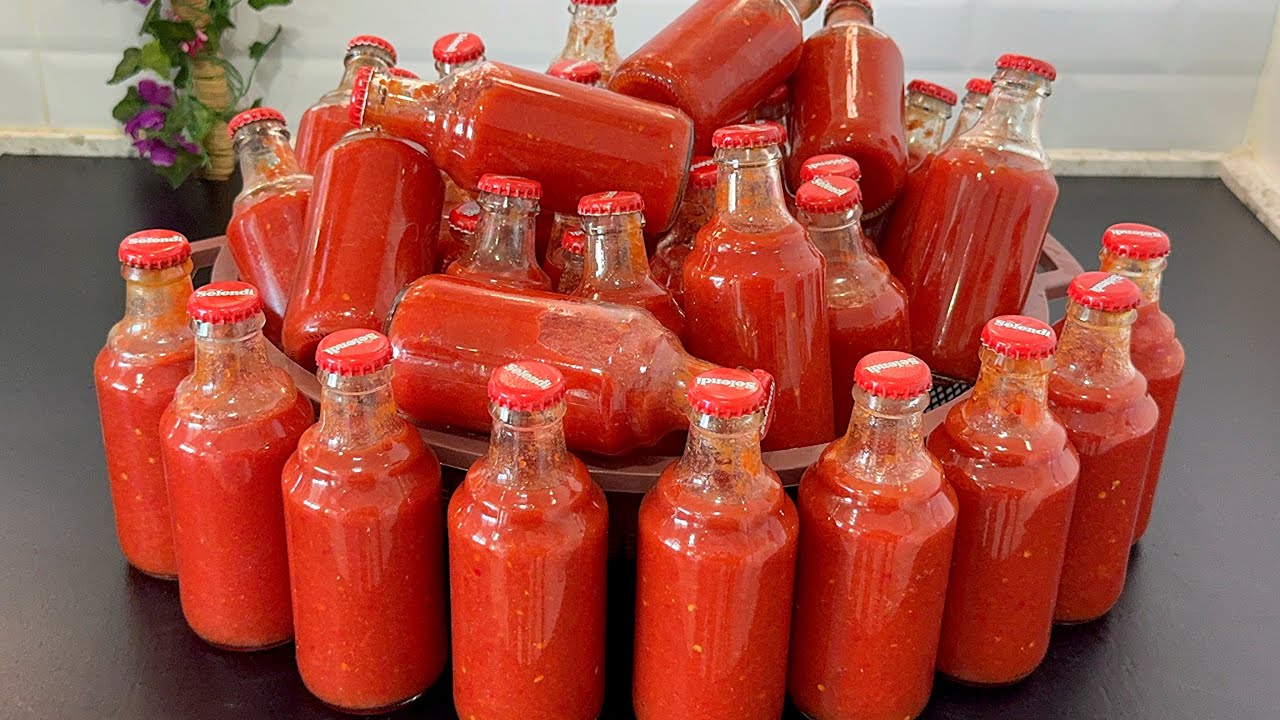 UZUN ÖMÜRLÜ EKŞİMEYEN KIŞLIK SOS TARİFİ📢 SODA ŞİŞESİNDE TEK KULLANIMLIK ŞAHANE DOMATES SOS TARİFİ💯