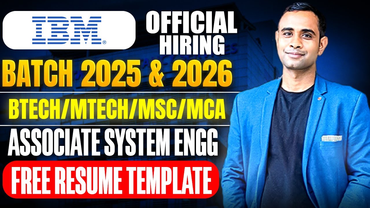 IBM Biggest Hiring 2025 & 2026 | Free Resume | Associate System Engineer | Batch 2025-2026 |