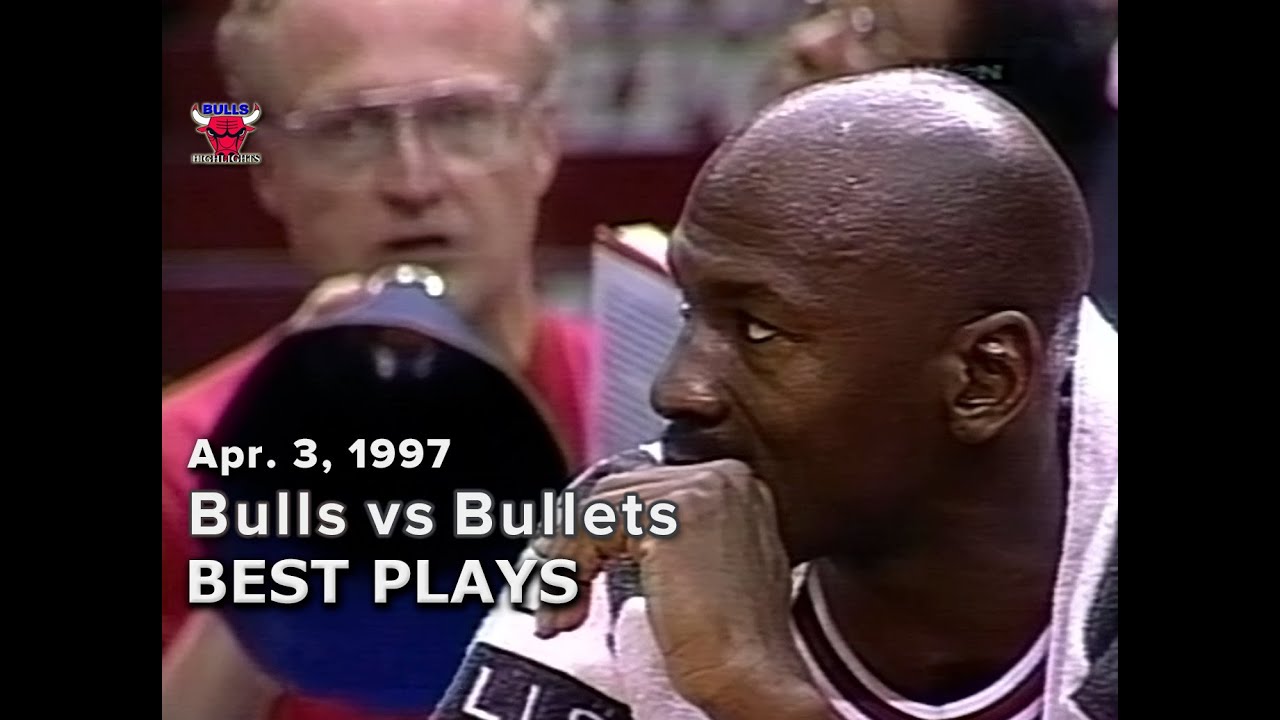 April 3, 1997 Bulls vs Bullets highlights