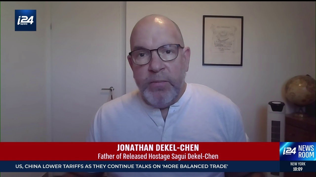 Father of freed hostage Sagui Dekel Chen celebrates Edan's release