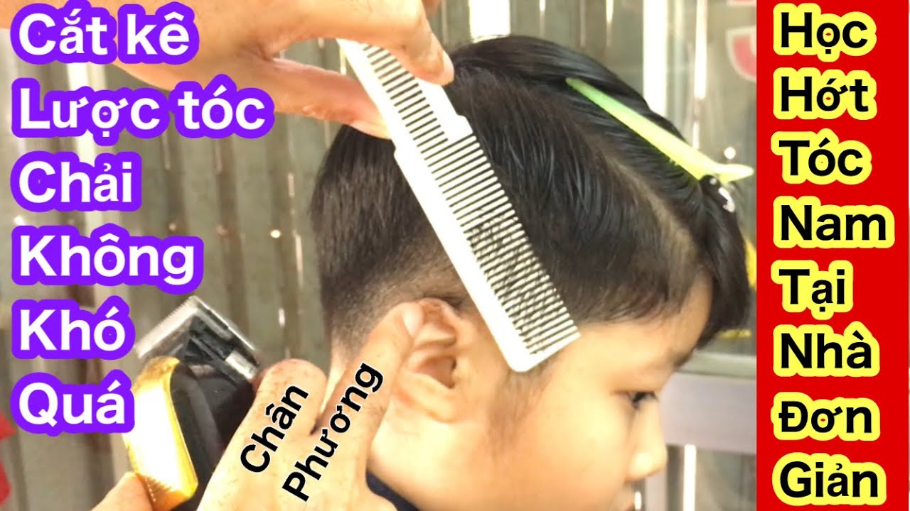 Học Cắt Tóc Nam, Chia Sẻ Cách Kê Lược, Cắt Kiểu Tóc Chải(chân phương) NTN, Đơn Giản | Men’s Haircut