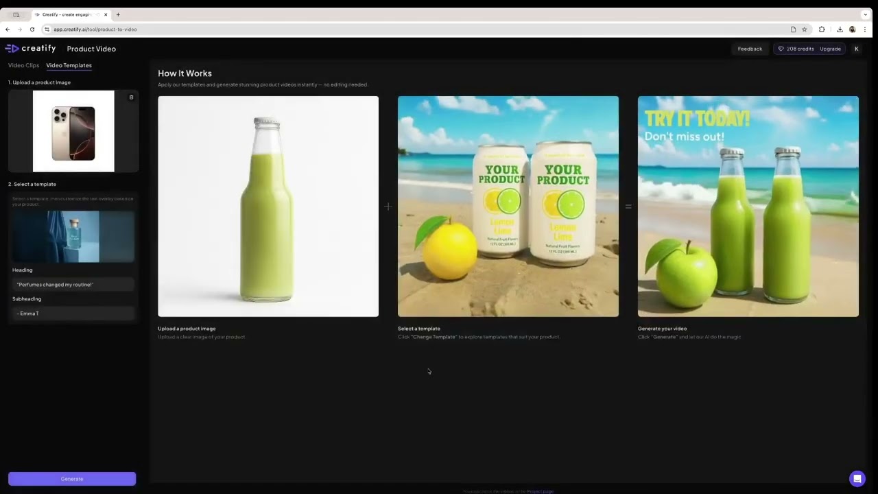 Como Transformar 1 FOTO em VÍDEO de Produto com IA (Tutorial Creatify)