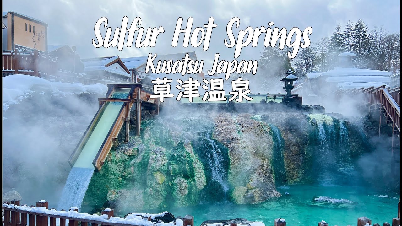Winter Japan Travel. Kusatsu Onsen. Would you try this Green water?