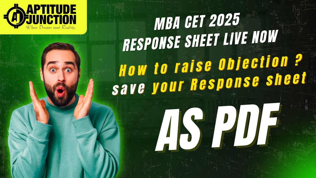 | how to save MBA-CET 2025 Response sheet in pdf format | how to raise objections Correctly|