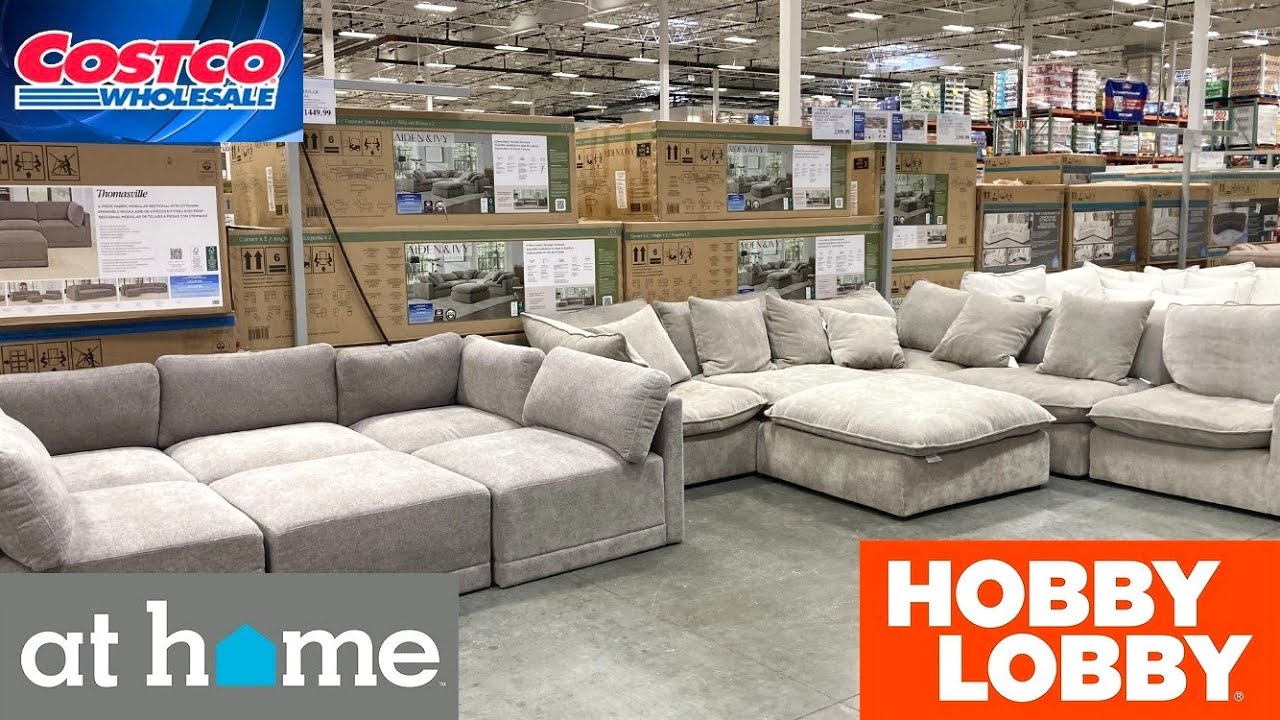 COSTCO AT HOME HOBBY LOBBY FURNITURE SOFAS ARMCHAIRS TABLES SHOP WITH ME SHOPPING STORE WALK THROUGH