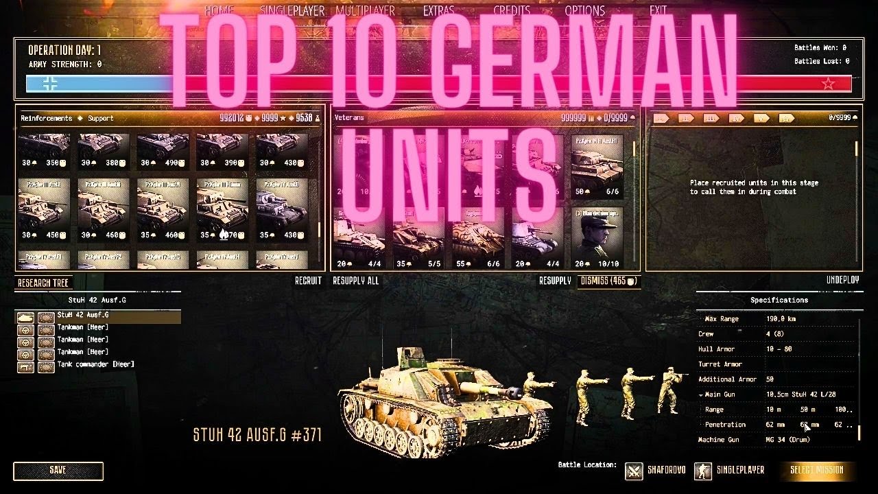 Top 10 German Units For Conquest-GOH Ostfront