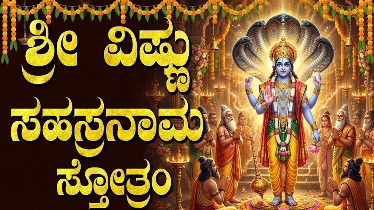 Sri Vishnu Sahasranama Stotram In Kannada Lyrics | Powerful 108 Names of Lord Vishnu | Bhakti Songs