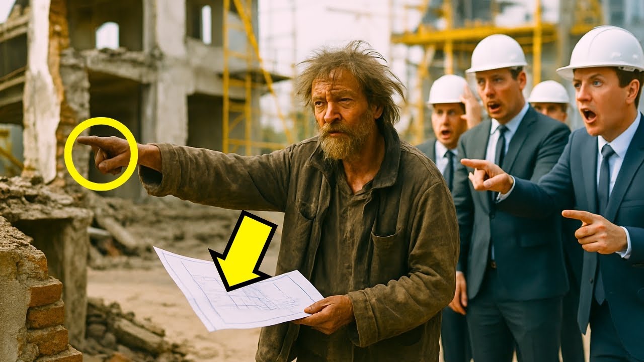 INDIGENTE ES BURLADO EN LA OBRA HASTA QUE ENSEÑA A INGENIEROS A SALVAR EDIFICIO QUE VA A CAER