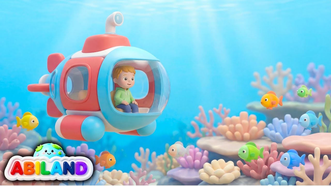 Animale marine pentru copii 🌊 | Delfinul, balena, rechinul | C&acirc;ntec educativ | ABILAND #4k #abiland