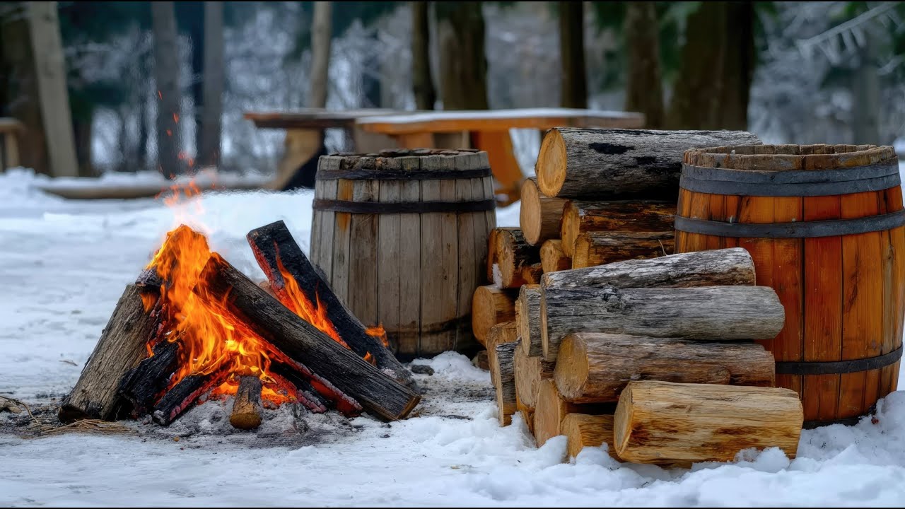 Winter Fire Sounds for Anxiety Relief and Restful Sleep