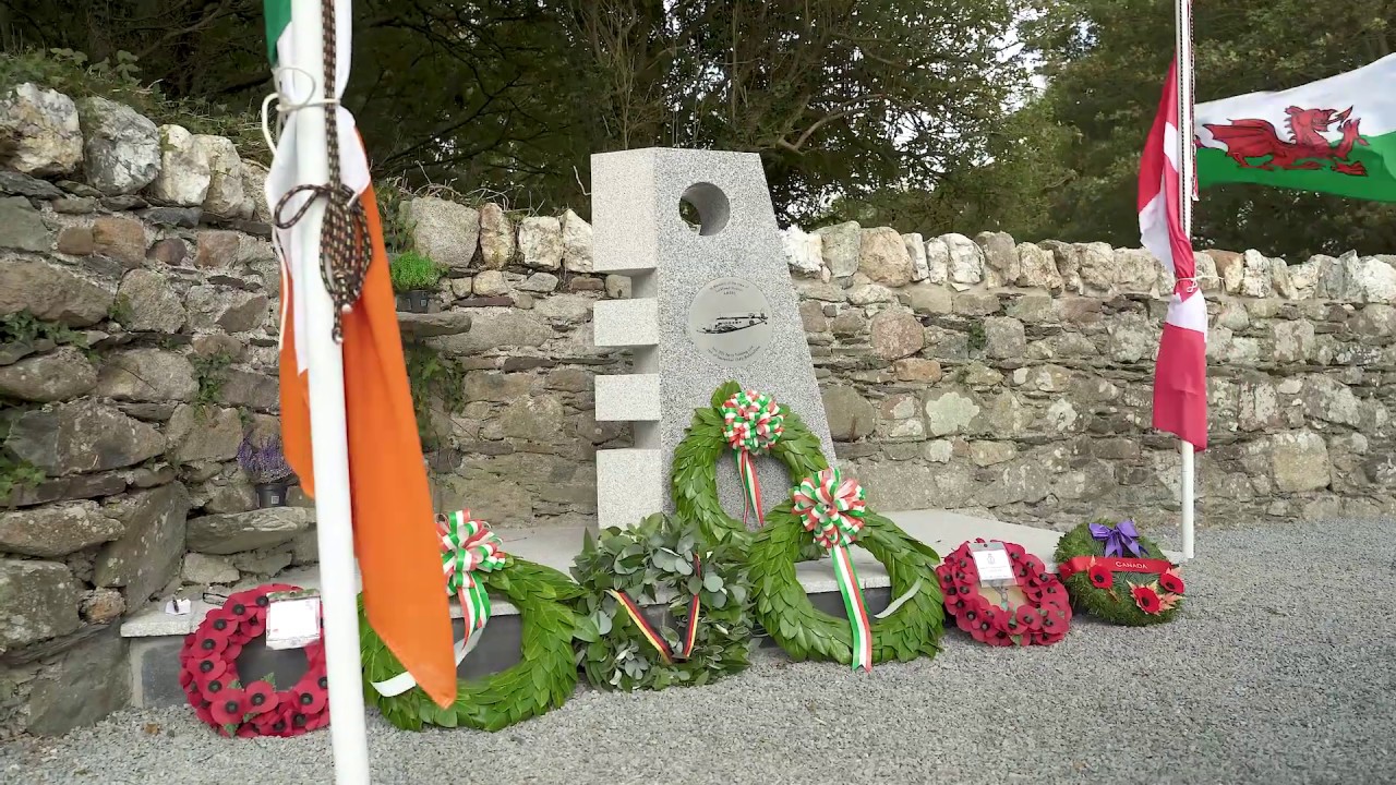 Unveiling of Memorial for Crashed WW2 Bomber in Kinnagh, Ballycullane.