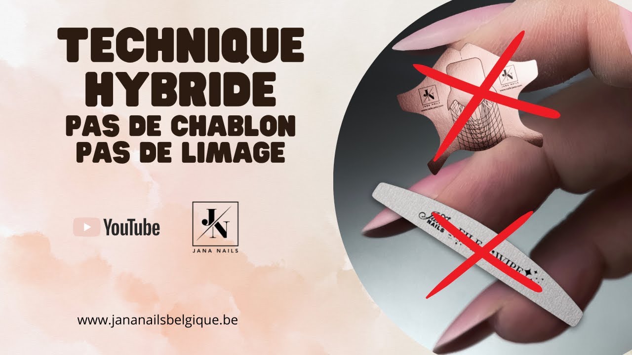 Technique hybride, PAS de chablon, construction SANS limage 💅