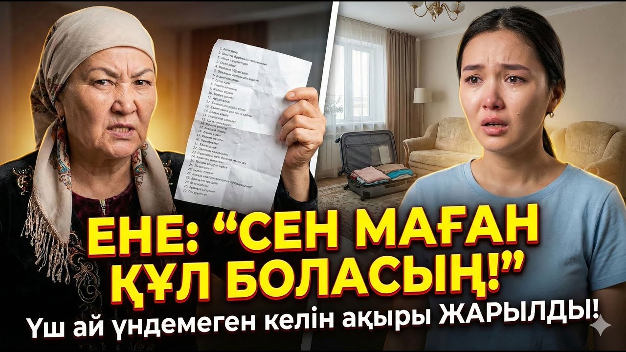 Үш ай үндемеген келін ақыры ЖАРЫЛДЫ Енесі енді көшеде