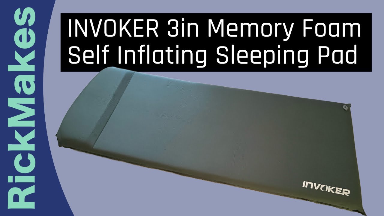 Самонадувающийся спальный коврик INVOKER 3 дюйма из пены с эффектом памяти