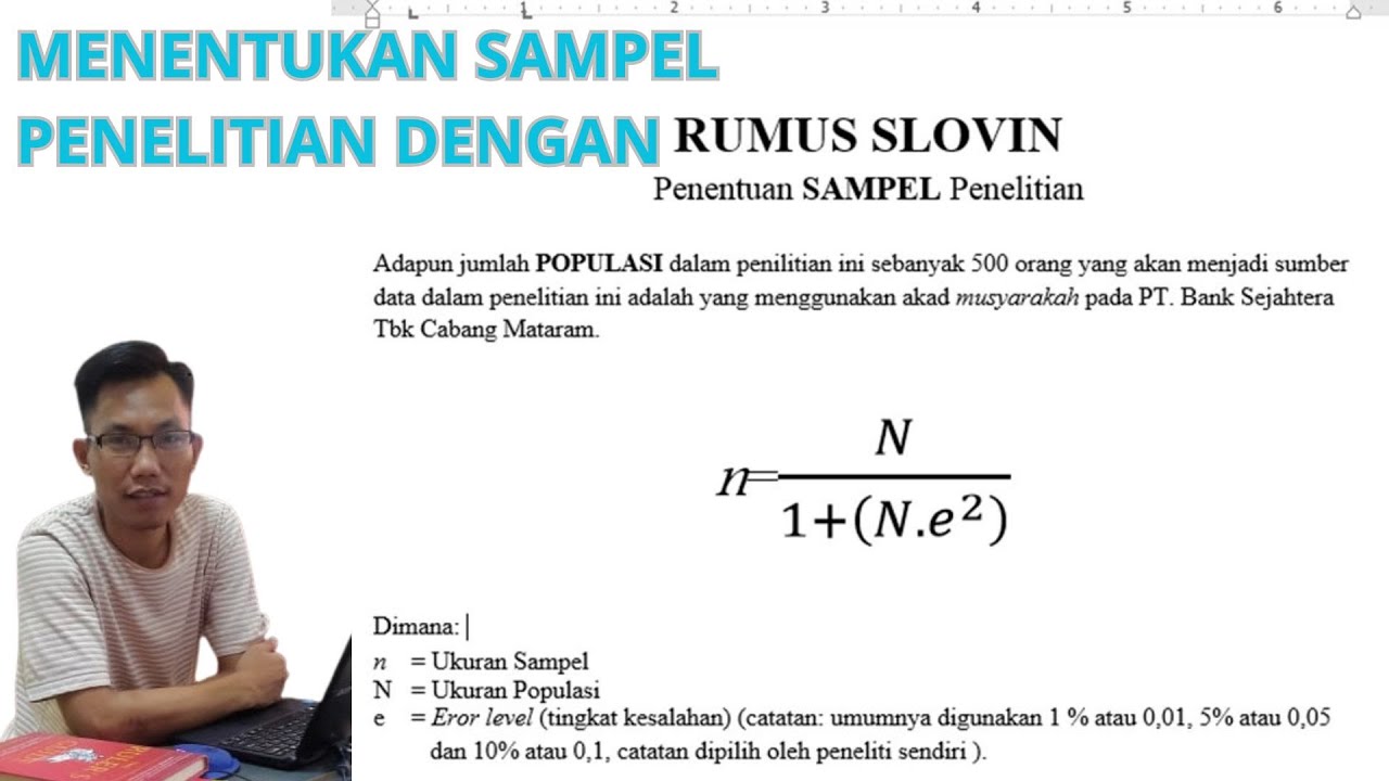 Rumus Slovin || menentukan Jumlah Sampel dengan RUMUS SLOVIN
