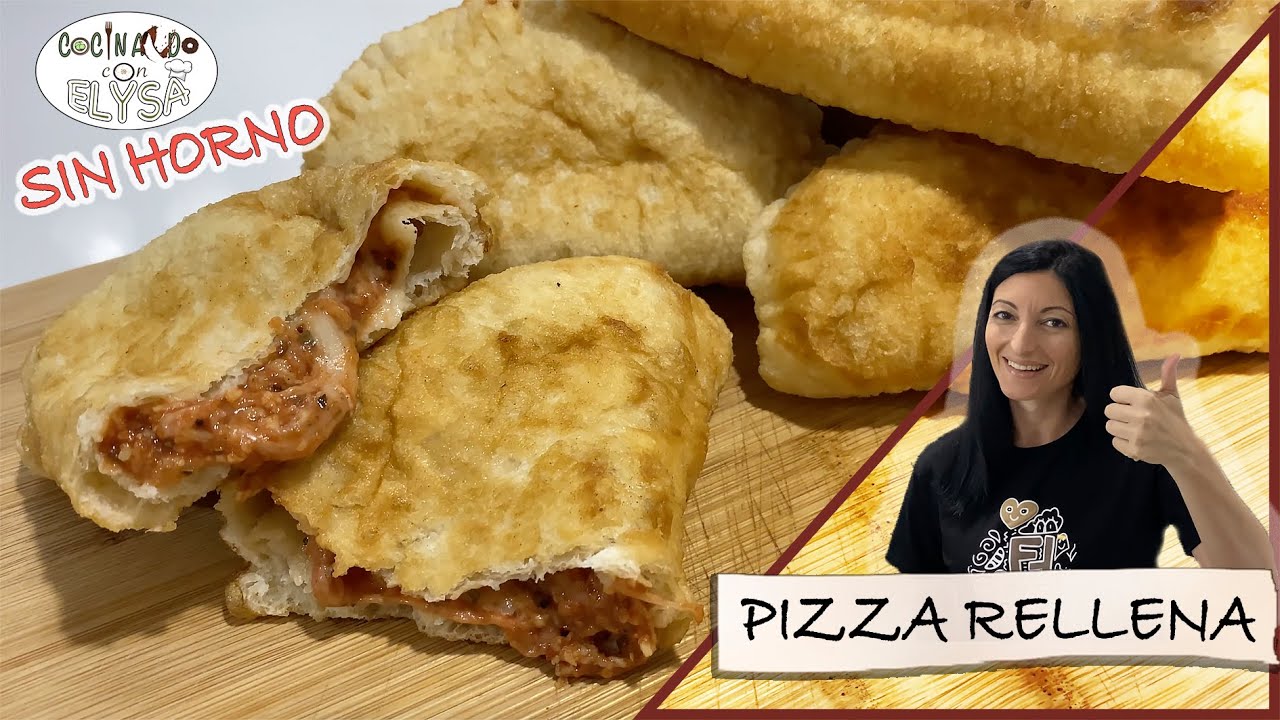 Como hacer PIZZA rellena SIN HORNO , panzerotti calzones calzoni arepas