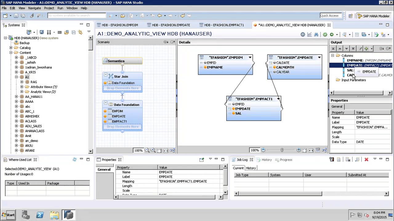 SAP HANA - Analytic View
