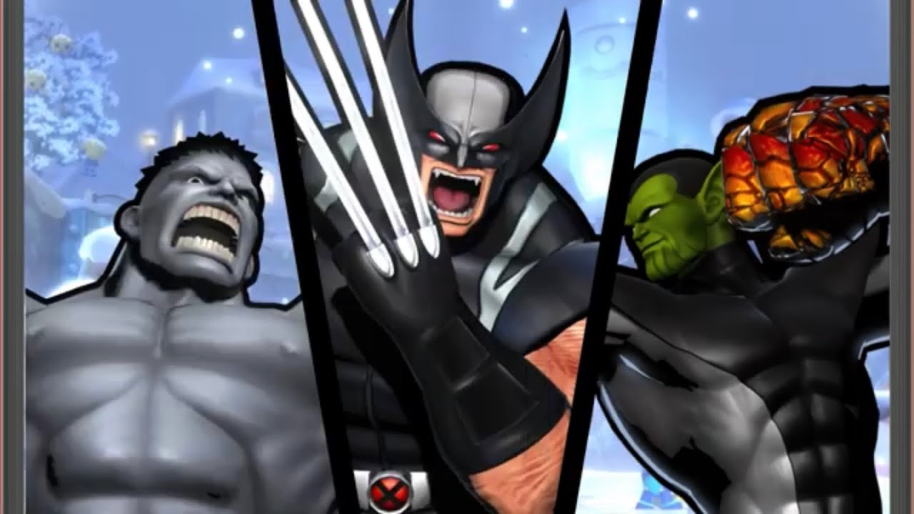 Ultimate Marvel vs Capcom 3: Wolverine, Hulk, and Super Skrull arcade playthrough