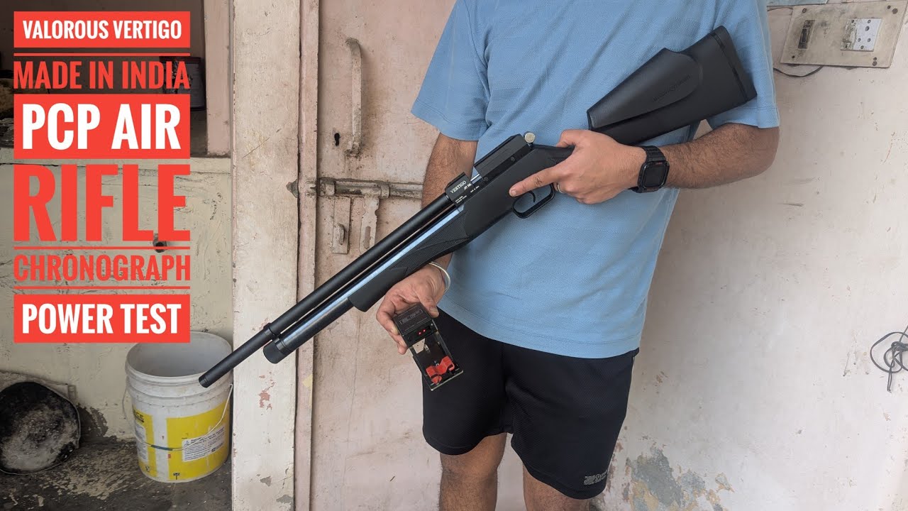 Valorous Sports Vertigo Made in India PCP Air Rifle Chronograph Power Velocity Test No License Re...
