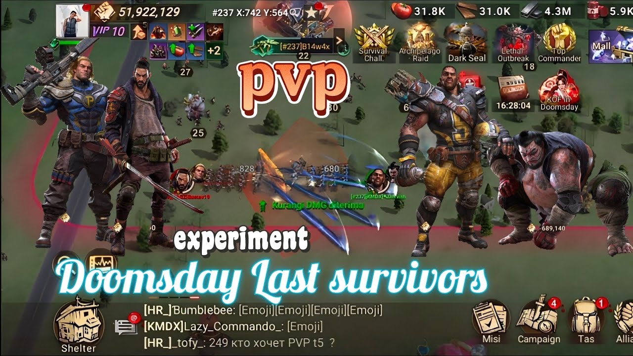 Experiment hero game Doomsday Last survivors | pvp