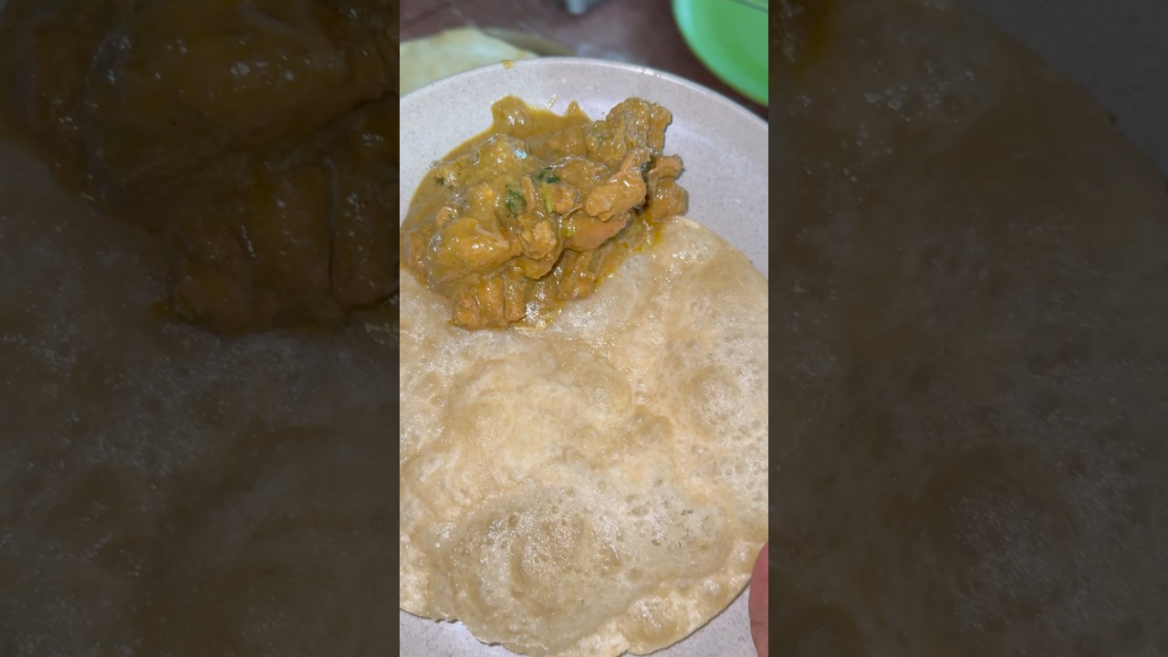 Today’s Breakfast Menu | Bulk food Eating Challenge | Eating Half kg Chicken Curry with Puri 