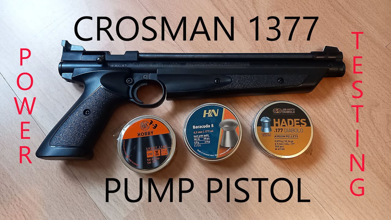 CROSMAN 1377 PUMP PISTOL POWER TESTING