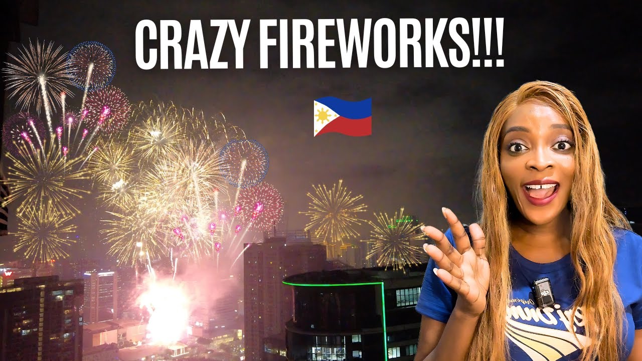 (FULL VIDEO) Foreigners FIRST TIME Seeing Philippines Fireworks Skyline