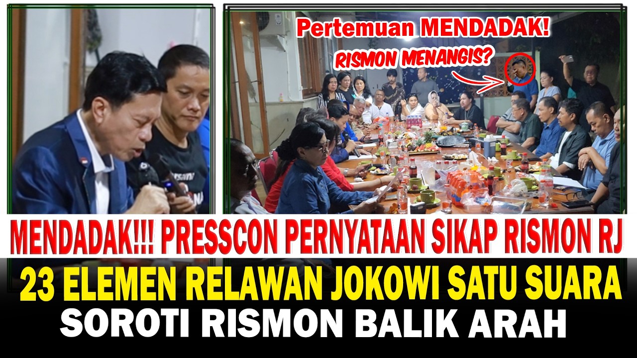 Presscon Mendadak Relawan Jokowi Keluarkan Pernyataan Sikap Rismon Minta RJ!