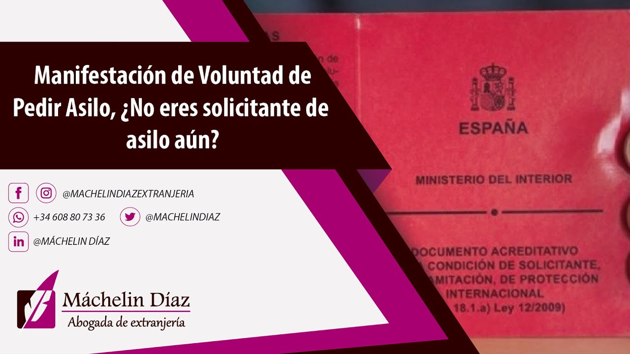 MANIFESTACIÓN DE VOLUNTAD de pedir ASILO | No eres solicitante de asilo aún✍