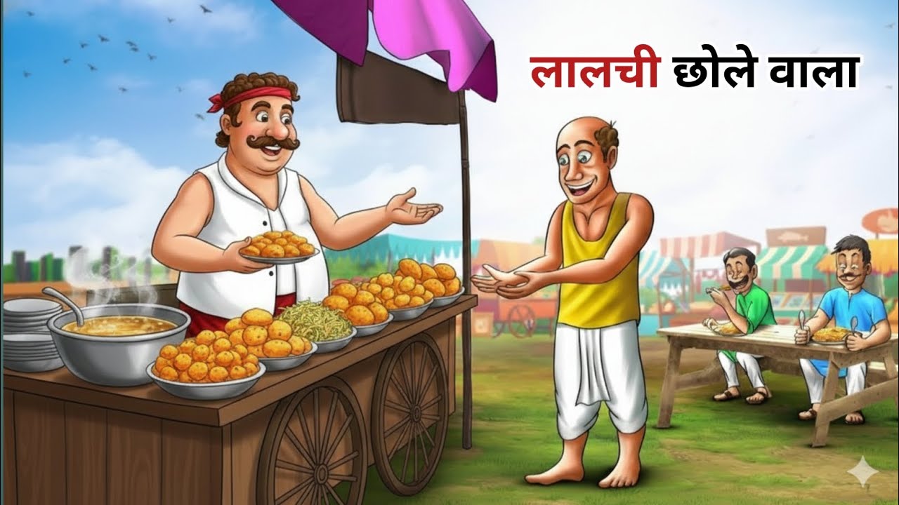 लालची छोले वाला | lalchi chole wala | hindi kahaniya |  moral stories | cartoon 