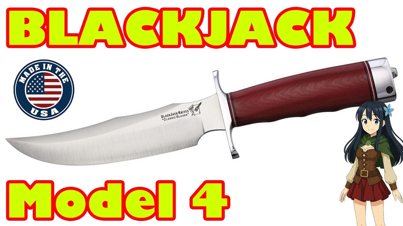 BLACKJACK【ブラックジャック】■ クラシック 「モデル4」 【ステンレス】【はまぐり刃】【レッド マイカルタ】Model 4 フィックスド アメリカ製