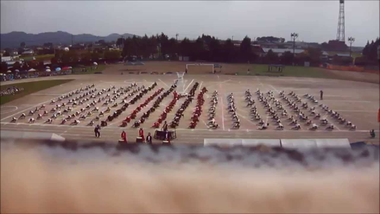 田沼西中マスゲーム2013　よさこいソーラン