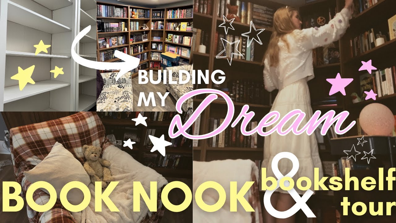 BUILDING MY DREAM BOOK NOOK 📚💕 | home library,  Bookshelf tour, organizing bookcases VLOG