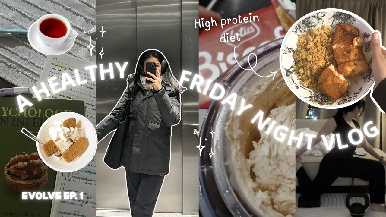 A Healthy Friday Night | Prioritizing Sleep, Shopping Haul, High Protein Meals & My Current Read