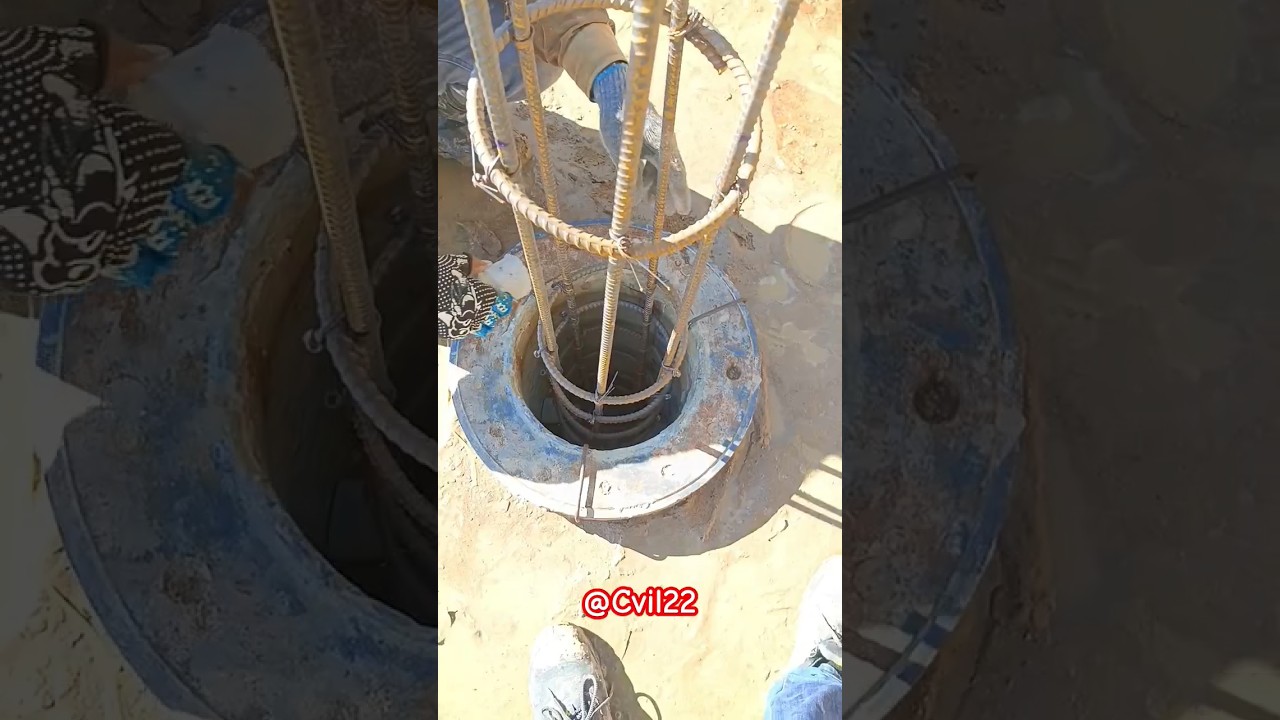 Reinforcement bar installation for head PHC piles #reinforcement #piles #foundation