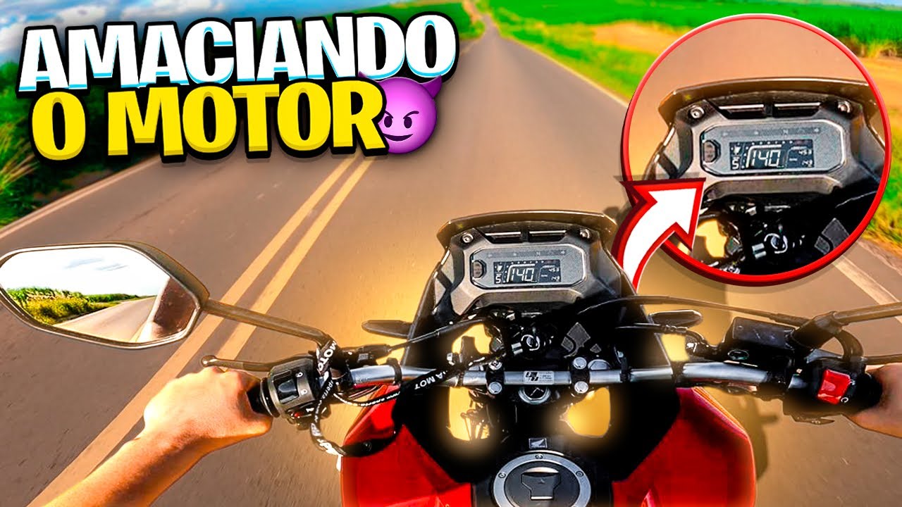 Acelerando tudo a nova xre 190 2025 na pista | amaciando o motor 🔥