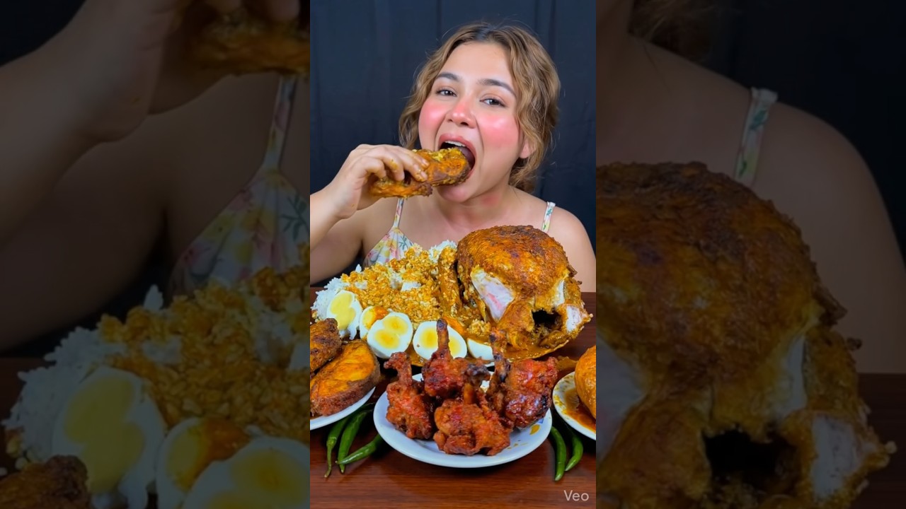ASMR Mukbang Eating Fried Chicken, Fish & Rice 🍗🐟🍚 | Crunchy Eating  | Satisfying & Relaxing ASMR