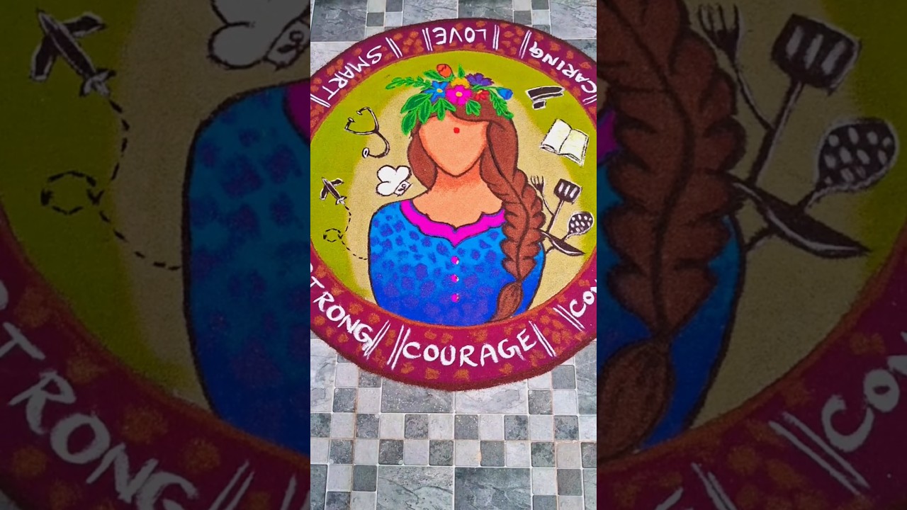 Happy women's day rangoli  #womenempowerment #internationalwomensday