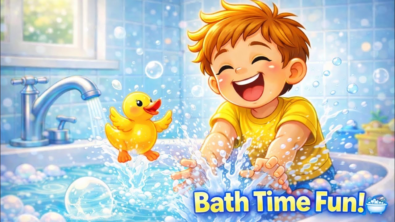 Bath Time Song for Kids! 🛁 Splash, Bubble & Clean Fun Routine 😄