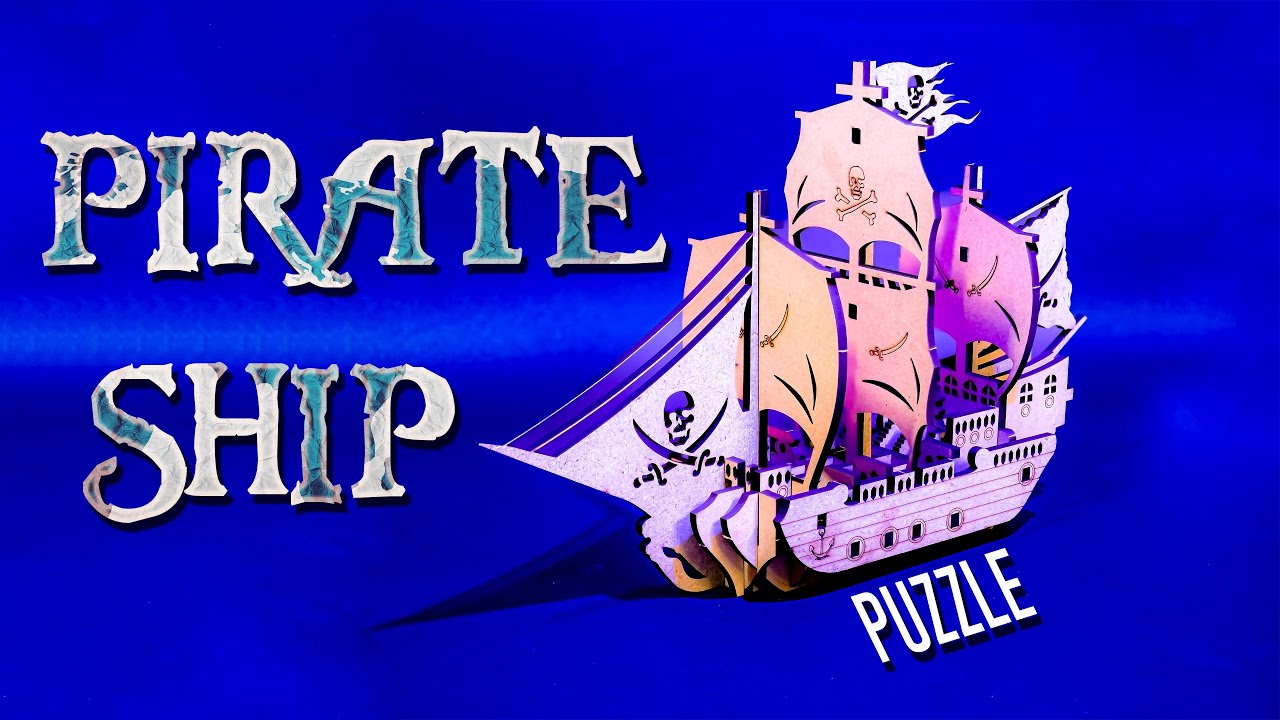 Building a 3D Wooden Pirate Ship Puzzle | Easy Step-by-Step Tutorial