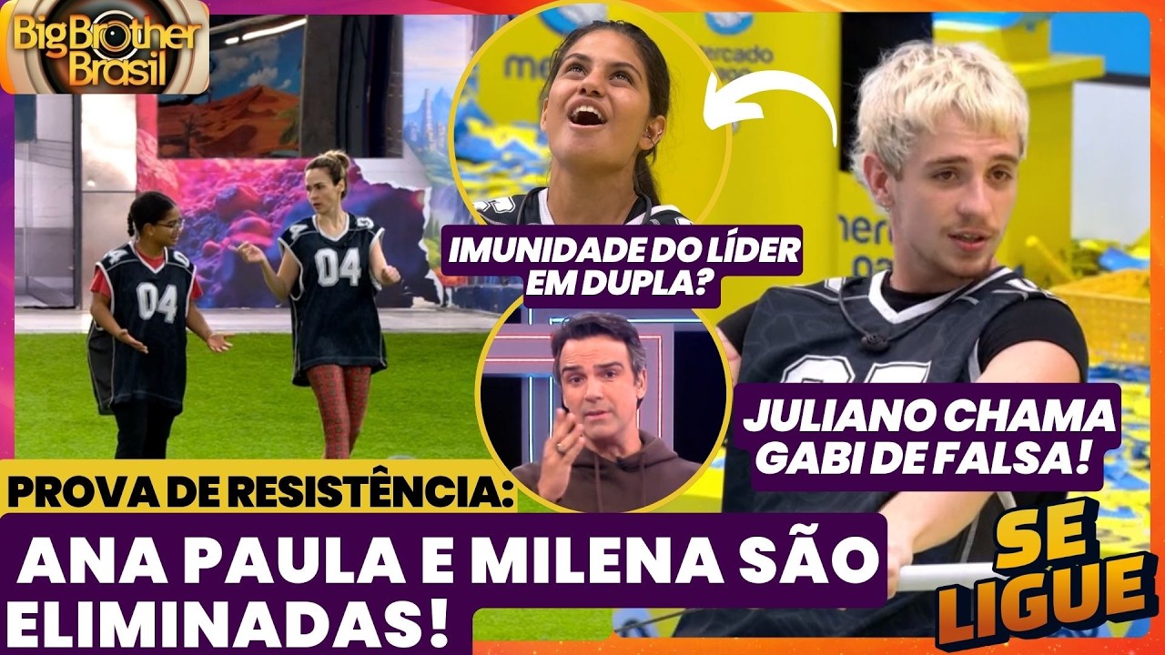 BBB 26 🔥 Prova do Líder de Resistência! Ana Paula e Milena eliminadas! Juliano chama Gabi de Falsa!