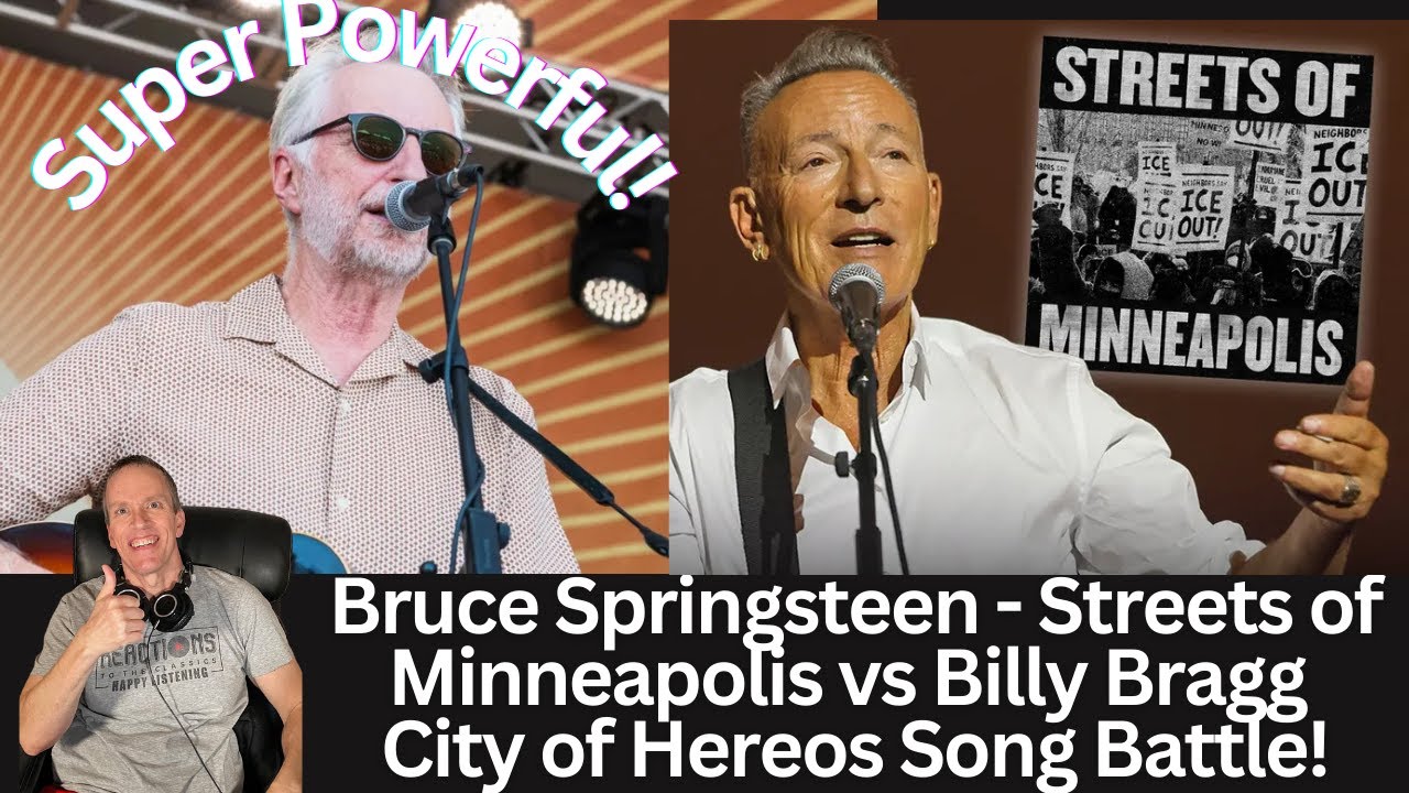 Reaction To Bruce Springsteen - Streets of Minneapolis/Billy Bragg City of Hereos - SUPER Powerful!